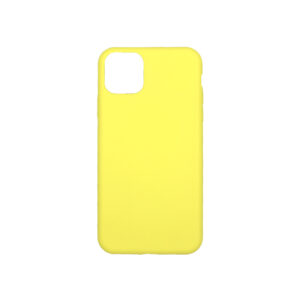 θήκη iPhone 11 pro max silky and soft touch σιλικόνη κίτρινο πίσω