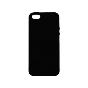 θήκη iPhone 5 soft touch σιλικόνη μαύρο μπροστινό
