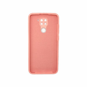 Θήκη Xiaomi Redmi Note 9 Silky and Soft Touch Silicone με τρύπες ροζ 2