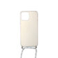 Θήκη Σιλικόνης Διάφανο Με Λουράκι Λαιμού για iPhone 13 Άσπρο