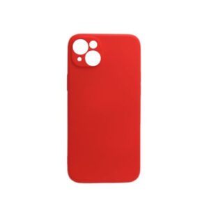 Θήκη iPhone 14 Max / Plus Silky and Soft Touch Silicone Κόκκινο Με Προστασία Κάμερας