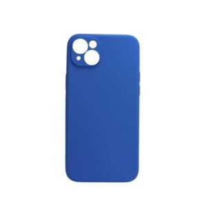 Θήκη iPhone 14 Max / Plus Silky and Soft Touch Silicone Μπλε Ηλεκτρίκ Με Προστασία Κάμερας