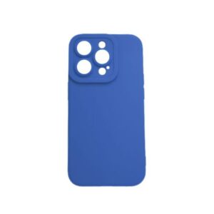 Θήκη iPhone 14 Pro Σιλικόνη Matte Μπλε Με Προστασία Κάμερας
