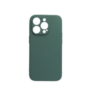 Θήκη iPhone 14 Pro Silky and Soft Touch Silicone Πράσινο Σκούρο Με Προστασία Κάμερας