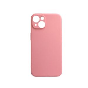 Θήκη iPhone 14 Silky and Soft Touch Silicone Ροζ Με Προστασία Κάμερας