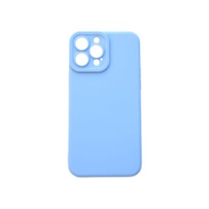 Θήκη iPhone 13 Pro Max Σιλικόνη Matte Γαλάζιο Με Προστασία Κάμερας