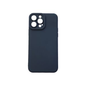 Θήκη iPhone 13 Pro Max Σιλικόνη Matte Μαύρο Με Προστασία Κάμερας