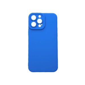 Θήκη iPhone 13 Pro Max Σιλικόνη Matte Μπλε Με Προστασία Κάμερας