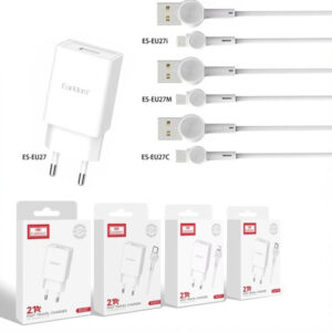 Earldom ES-EU27 Fast Travel Charger 2.1A With Lightning Cable