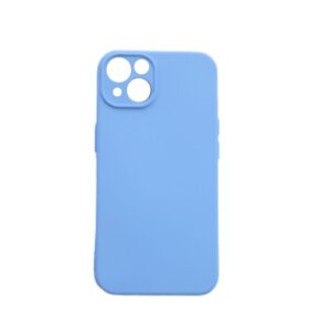 Θήκη iPhone 13 Mini Silky and Soft Touch Silicone Γαλάζιο με Προστασία Κάμερας