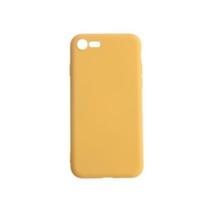 Θήκη iPhone 7 8 SE 2020 Silky and Soft Touch Silicone Κίτρινο Σκούρο Με Προστασία Κάμερας