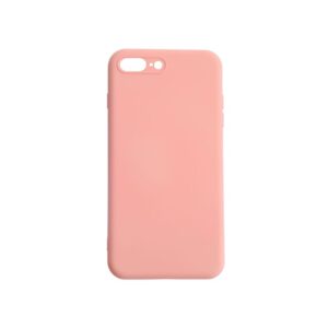 Θήκη iPhone 7 Plus 8 Plus Silky and Soft Touch Silicone Ροζ Με Προστασία Κάμερας