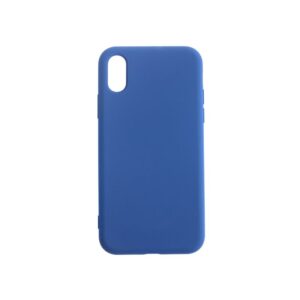 Θήκη iPhone X XS Silky and Soft Touch Silicone Μπλε Σκούρο Με Προστασία Κάμερας