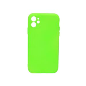 Θήκη iPhone 11 Silky and Soft Touch Silicone Πράσινο Neon Με Προστασία Κάμερας