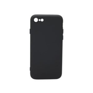 Θήκη iPhone 7 8 SE 2020 Silky and Soft Touch Silicone Μαύρο Με Προστασία Κάμερας