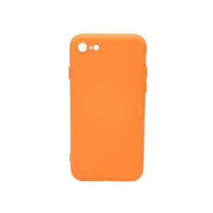Θήκη iPhone 7 8 SE 2020 Silky and Soft Touch Silicone Πορτοκαλί Με Προστασία Κάμερας