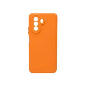 Θήκη Huawei Nova Y70 Silky and Soft Touch Silicone Πορτοκαλί Με Προστασία Κάμερας