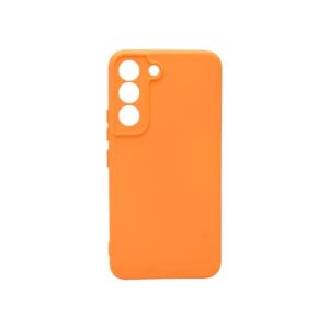 Θήκη Samsung Galaxy S22 Silky and Soft Touch Silicone Πορτοκαλί Με Προστασία Κάμερας