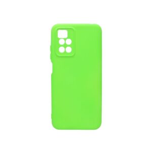 Θήκη Xiaomi Redmi 10 4G Silky and Soft Touch Silicone Πράσινο Neon Με Προστασία Κάμερας