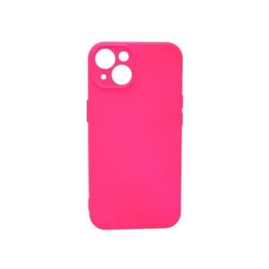 Θήκη-iPhone-15-Plus-Silky-and-Soft-Touch-Silicone-Φούξια-Με-Προστασία-Κάμερας