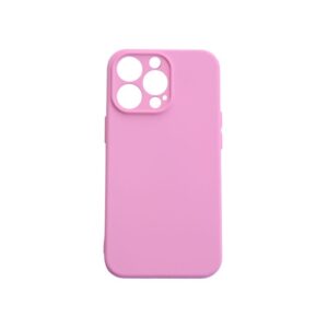 Θήκη iPhone 15 Silky and Soft Touch Silicone Ροζ Με Προστασία Κάμερας