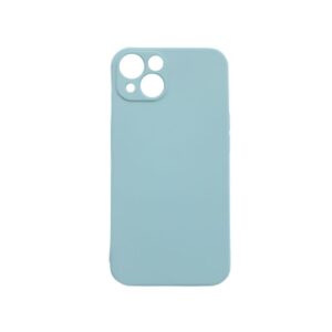Θήκη-iPhone-15-Silky-and-Soft-Touch-Silicone-Τιρκουάζ-με-Προστασία-Κάμερας