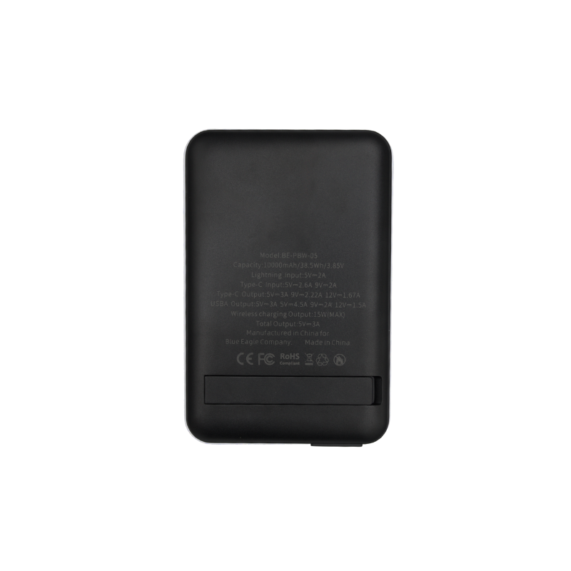 Blue Eagle BE-PBW-05 Magsafe Power Bank 3in1 with Built in Bracket 10000mAh Black