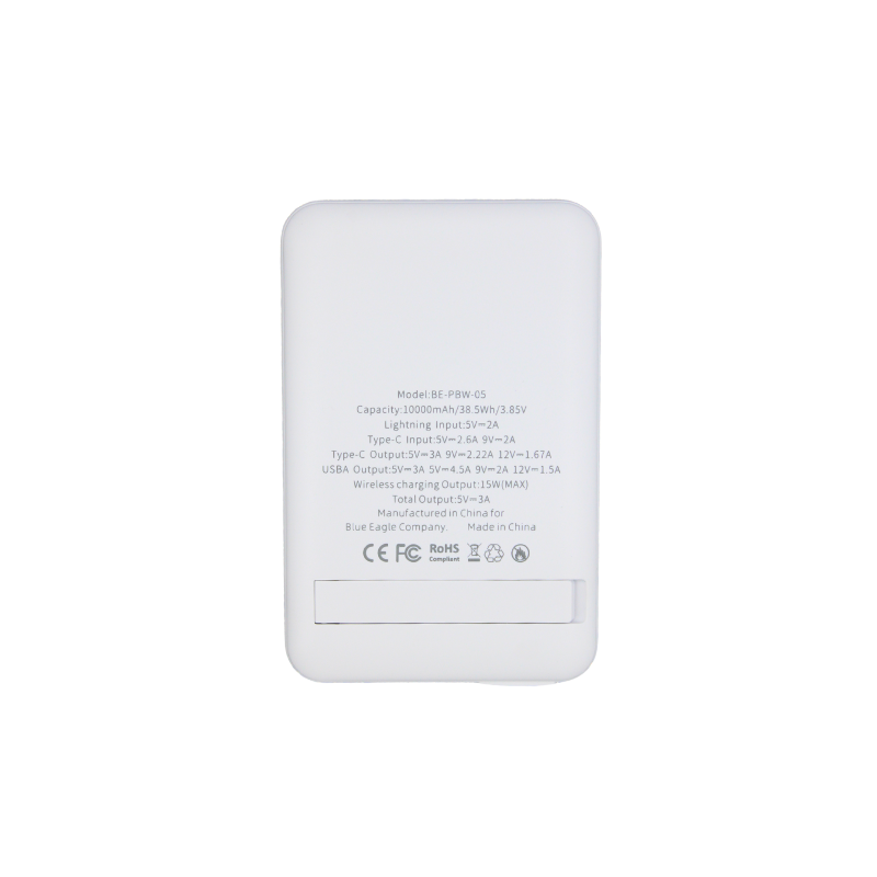 Blue Eagle BE-PBW-05 Magsafe Power Bank 3in1 with Built in Bracket 10000mAh White